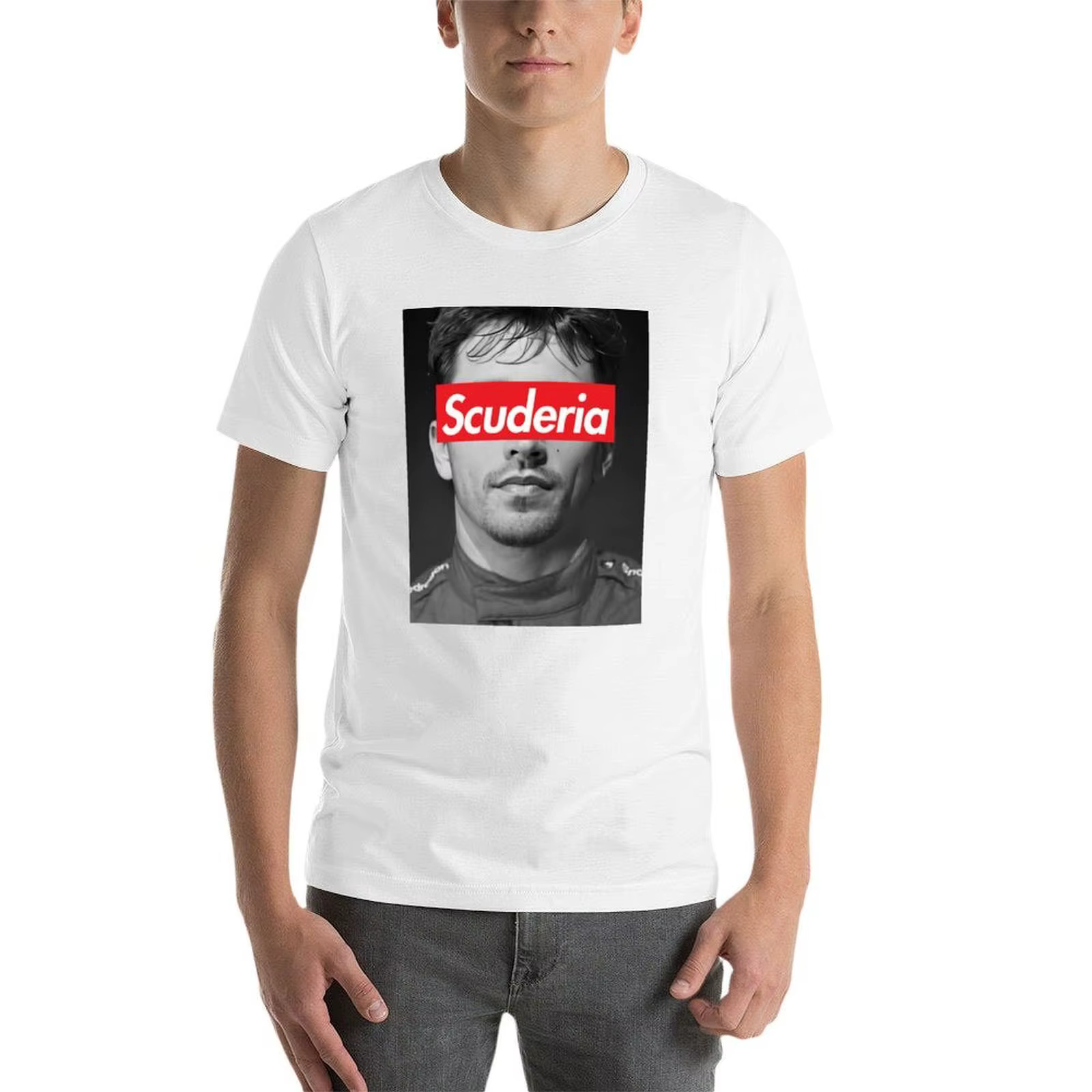 Leclerc Scuderia Portrait T-Shirt anime t-shirts surdimensionné homme
