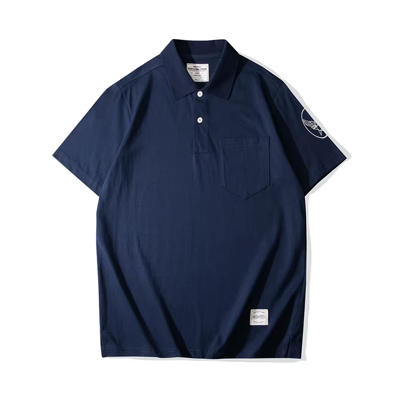 OKONKWO_200g POLO à manches courtes avec poche rétro_T-shirt