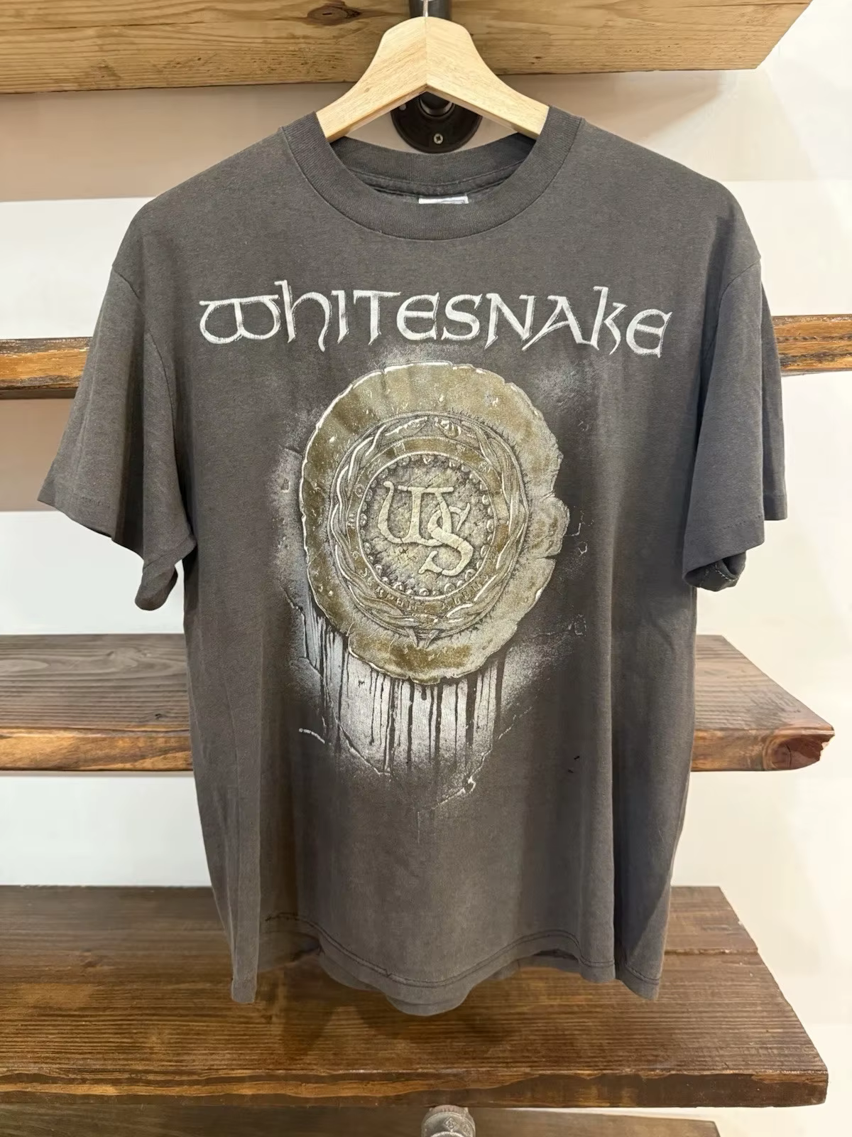 T-shirt rétro double face « White Snake Tour » 1988