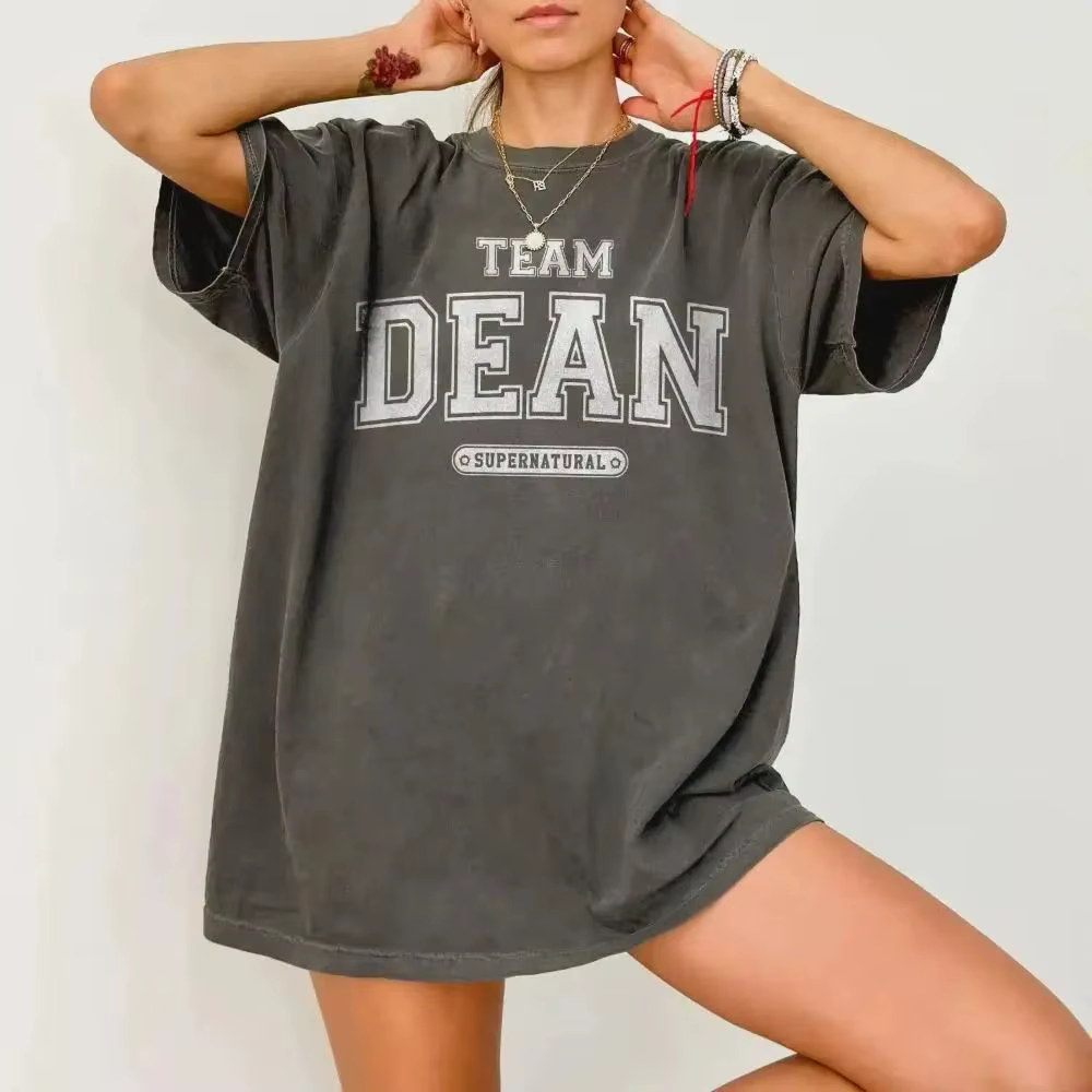 T-shirts vintage Y2k, T-shirt Dean Winchester, T-shirt imprimé avec logo Supernatural, T-shirt Sam Winchester, T-shirt Sam et Dean, unisexe