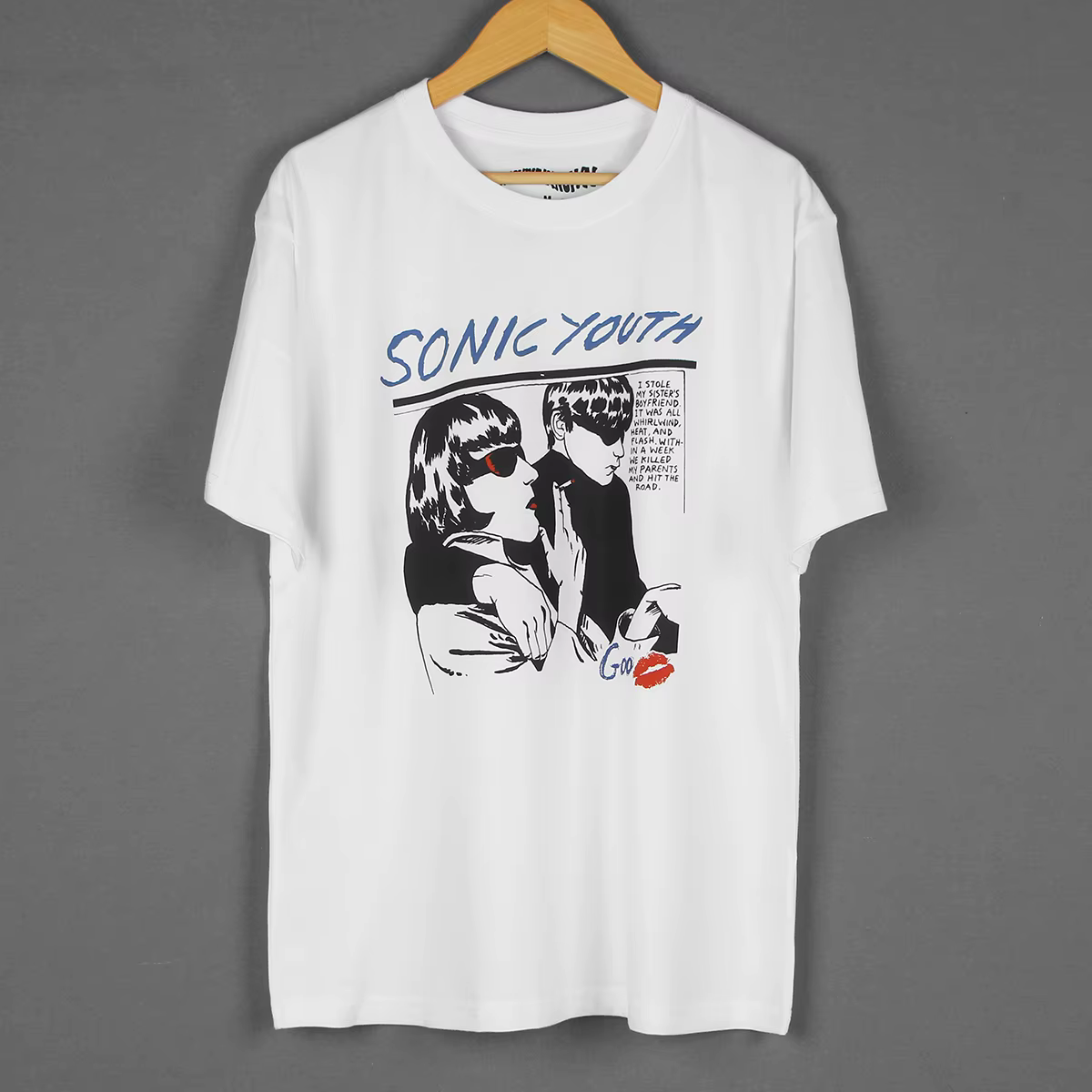 Sonic Youth T-Shirt Goo expérimental Grunge Pixies Band blanc vêtements pour hommes manches courtes été coton cadeau imprimé chemise