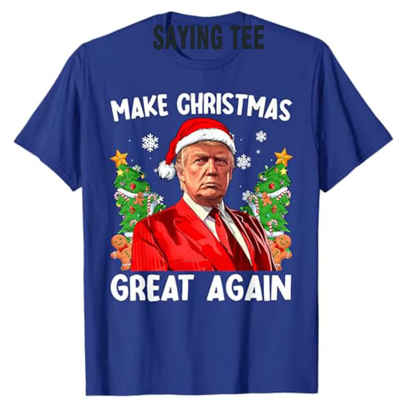 Rendre Noël encore une fois drôle Santa MAGA hommes T-Shirt