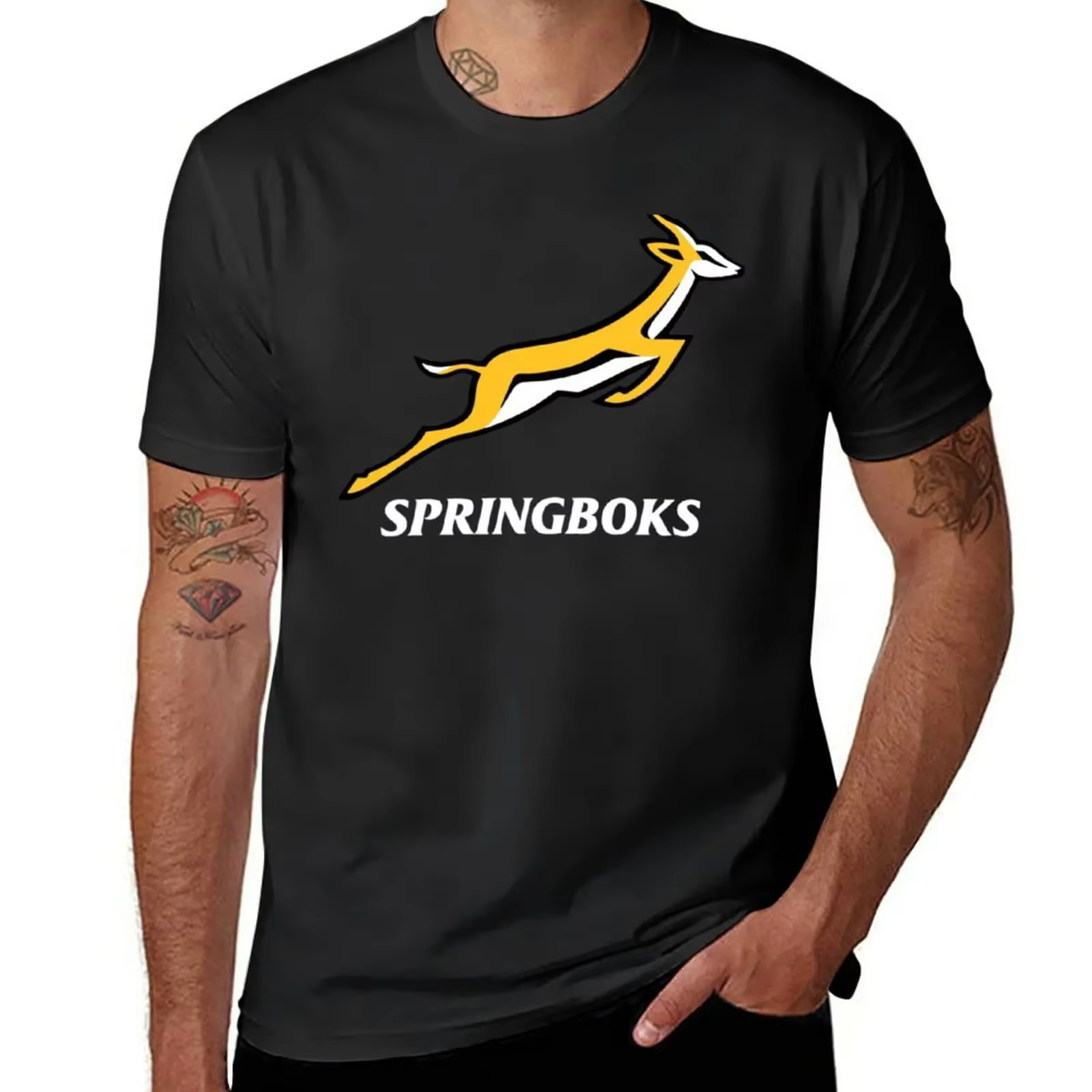 Nouveau BEST SELLER-T-Shirt de marchandise nationale de Rugby d'Afrique du Sud