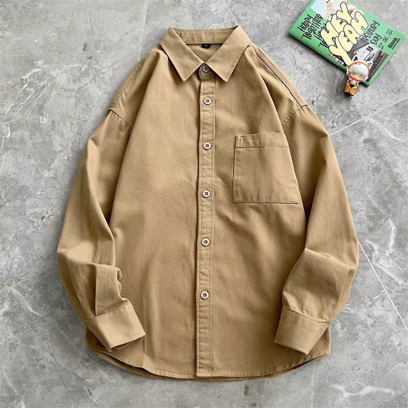 Chemise japonaise à manches longues pour hommes