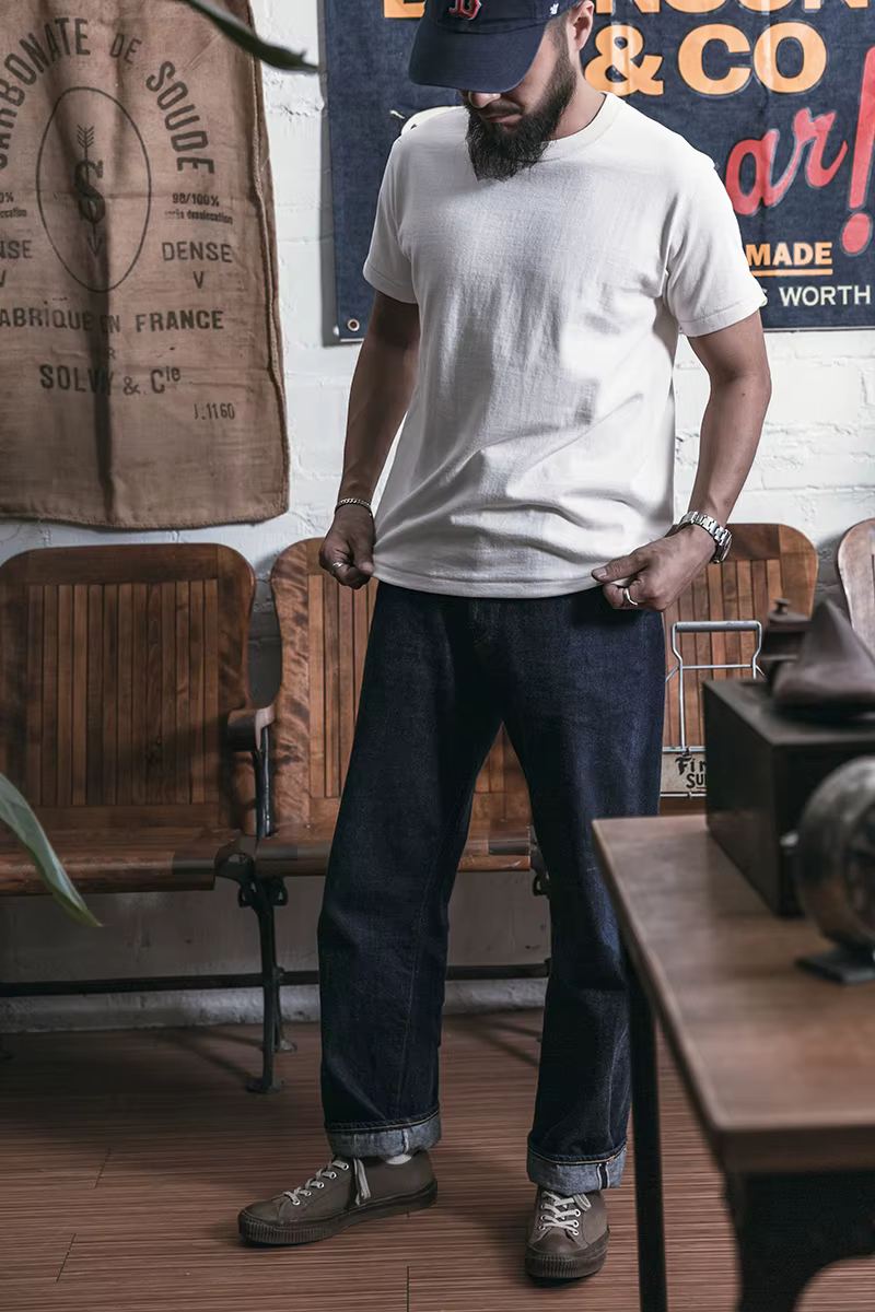 Bronson T-shirt tubulaire sans couture léger T-shirts de base unis pour hommes d'été