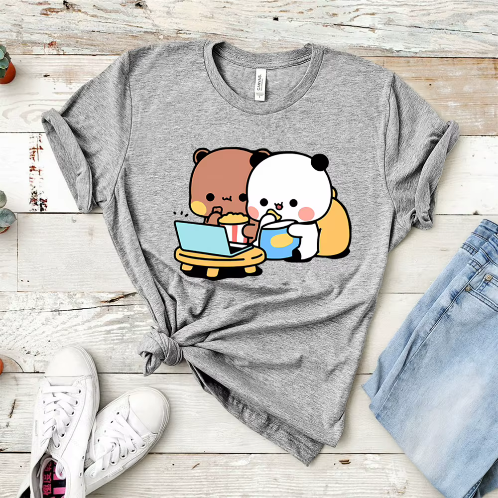 T-shirt graphique imprimé Bubu et Dudu pour femmes et hommes