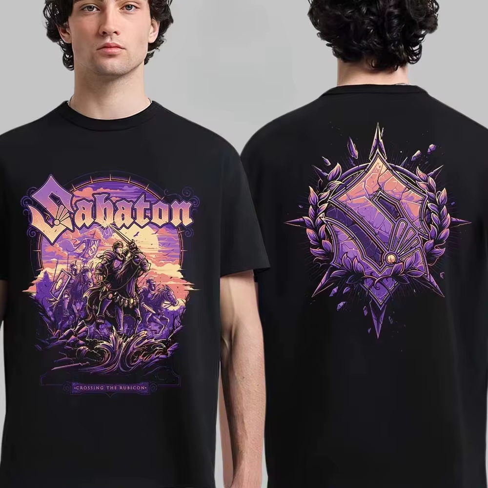 Sabaton Yamato Anchor & Ship Logo Graphic Tee Metal Streetwear Haut décontracté unisexe à manches courtes