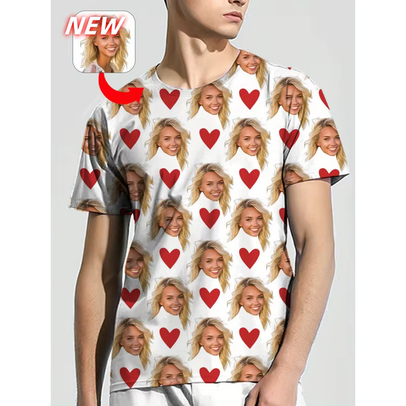 Amour motif animal de compagnie t-shirts pour hommes personnalisé Portrait 3D imprimé T-Shirt été décontracté mode haut