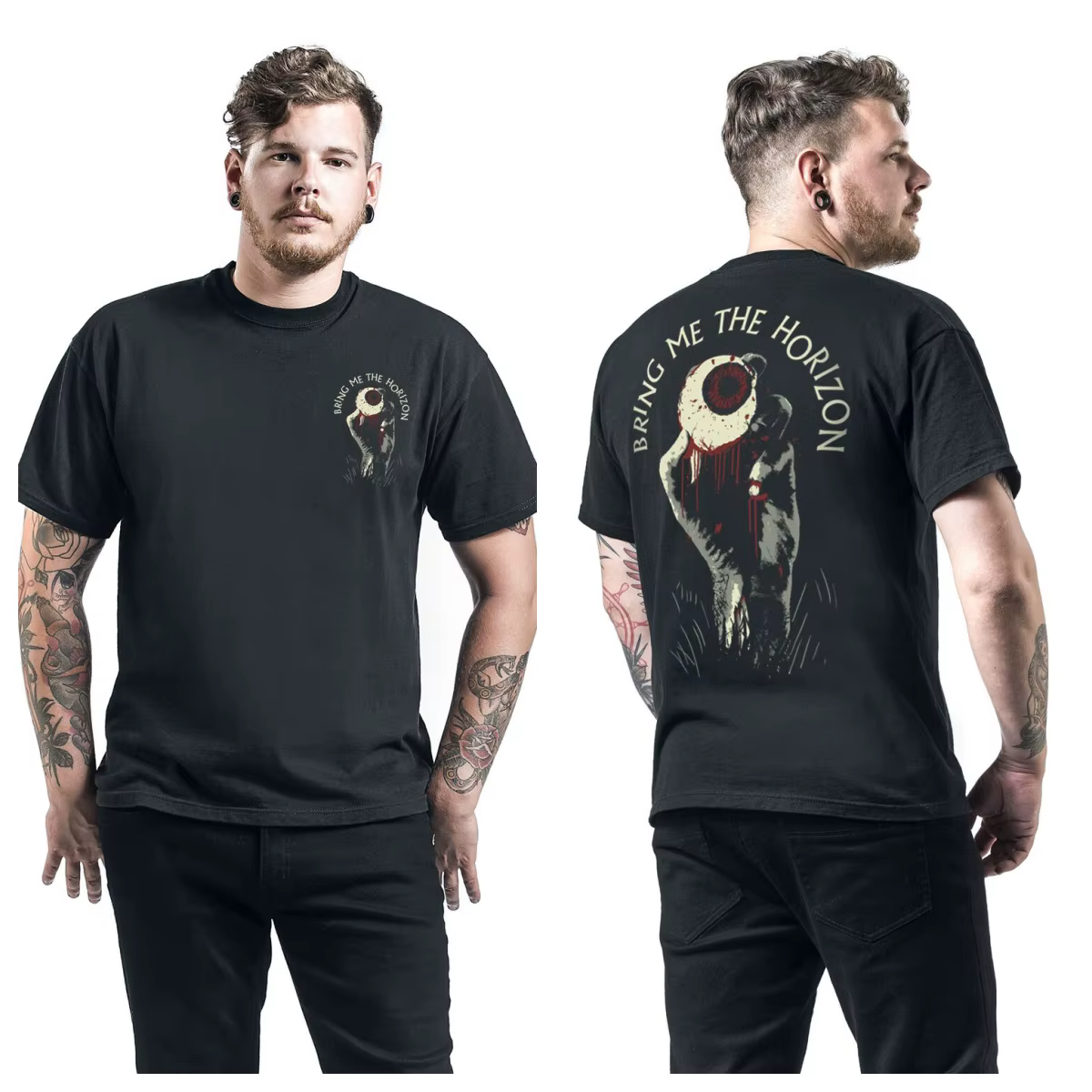 T-shirt unisexe en coton avec motif Bring Me The Horizon