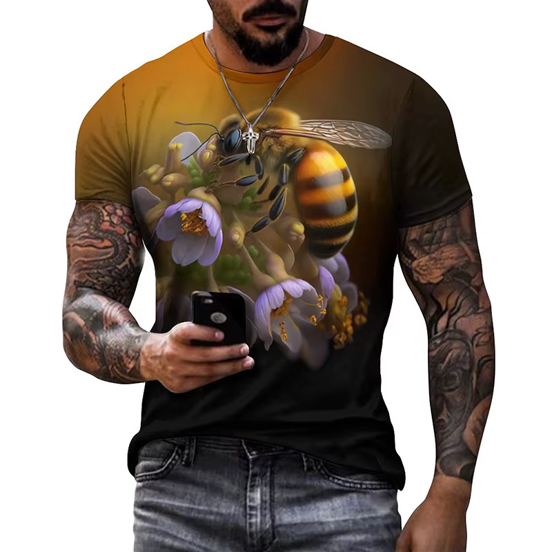 T-shirt graphique équation en accent d'abeille pour hommes et femmes