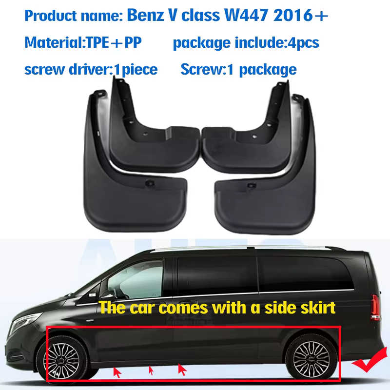 2016-2025 pour Mercedes Benz Vito classe V V260 V250 W447 garde-boue garde-boue garde-boue garde-boue garde-boue accessoires de voiture 4 pièces