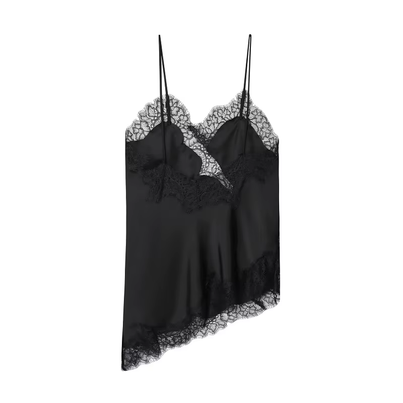 MUJER noir couverture en dentelle pour femmes Camisole Sexy dos nu hauts femme 2025 été sans manches