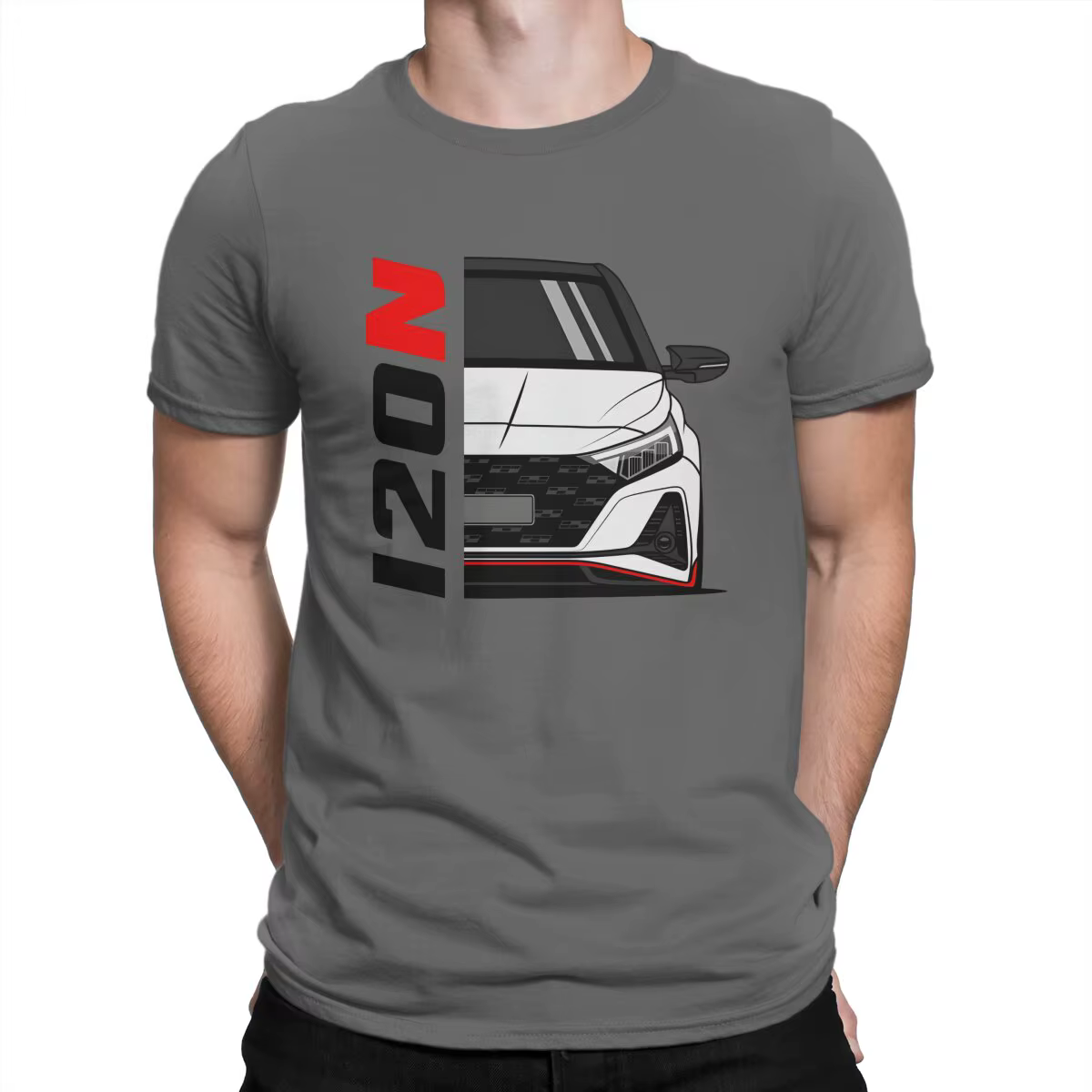 T-Shirt à Manches Courtes et Col Rond pour Homme