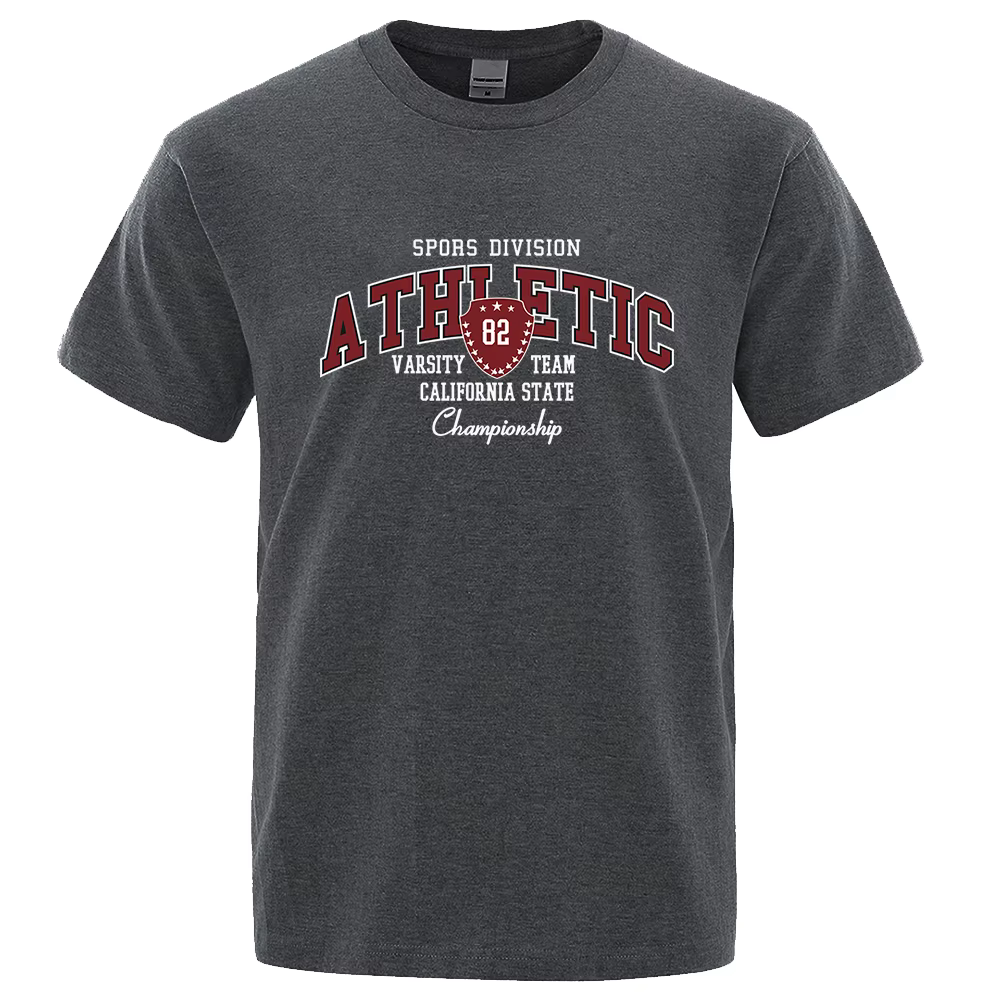 Athlétique 82 équipe universitaire californie état hommes T-Shirt été Streetwear décontracté marque