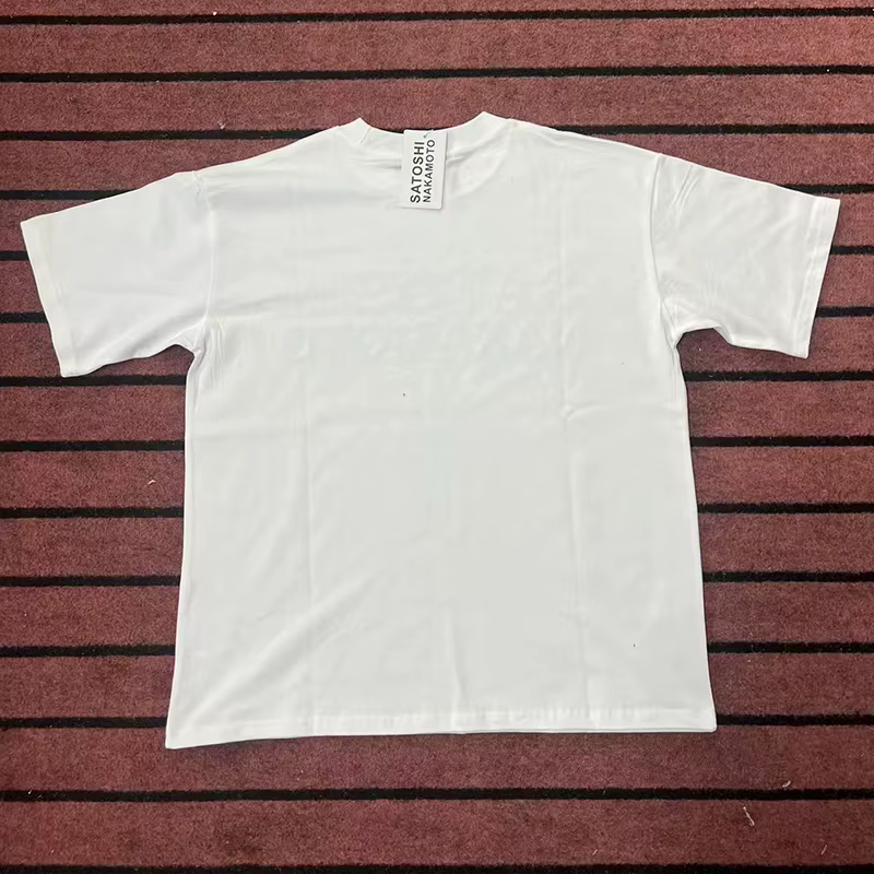 T-shirt noir et blanc avec logo Satoshi Nakamoto pour hommes et femmes