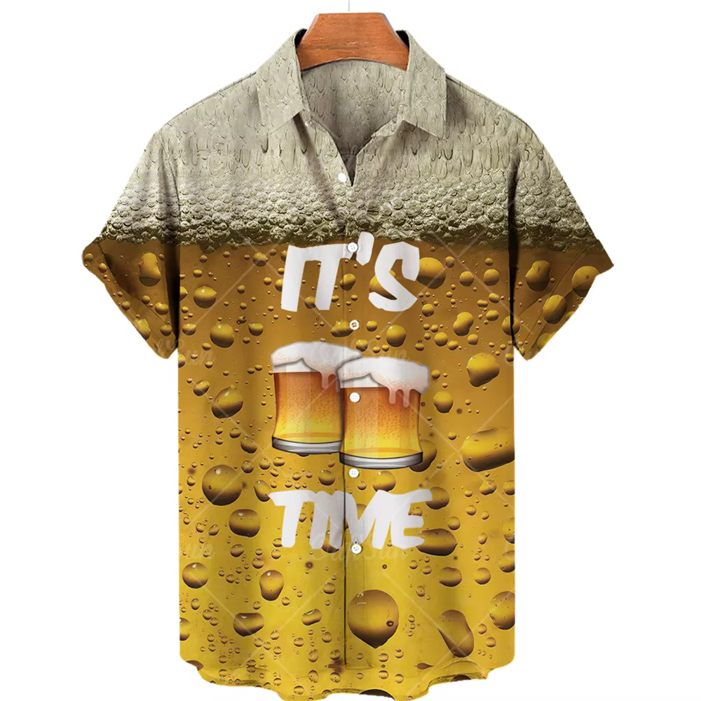 Chemise Hawaïenne Décontractée à la Mode pour Homme
