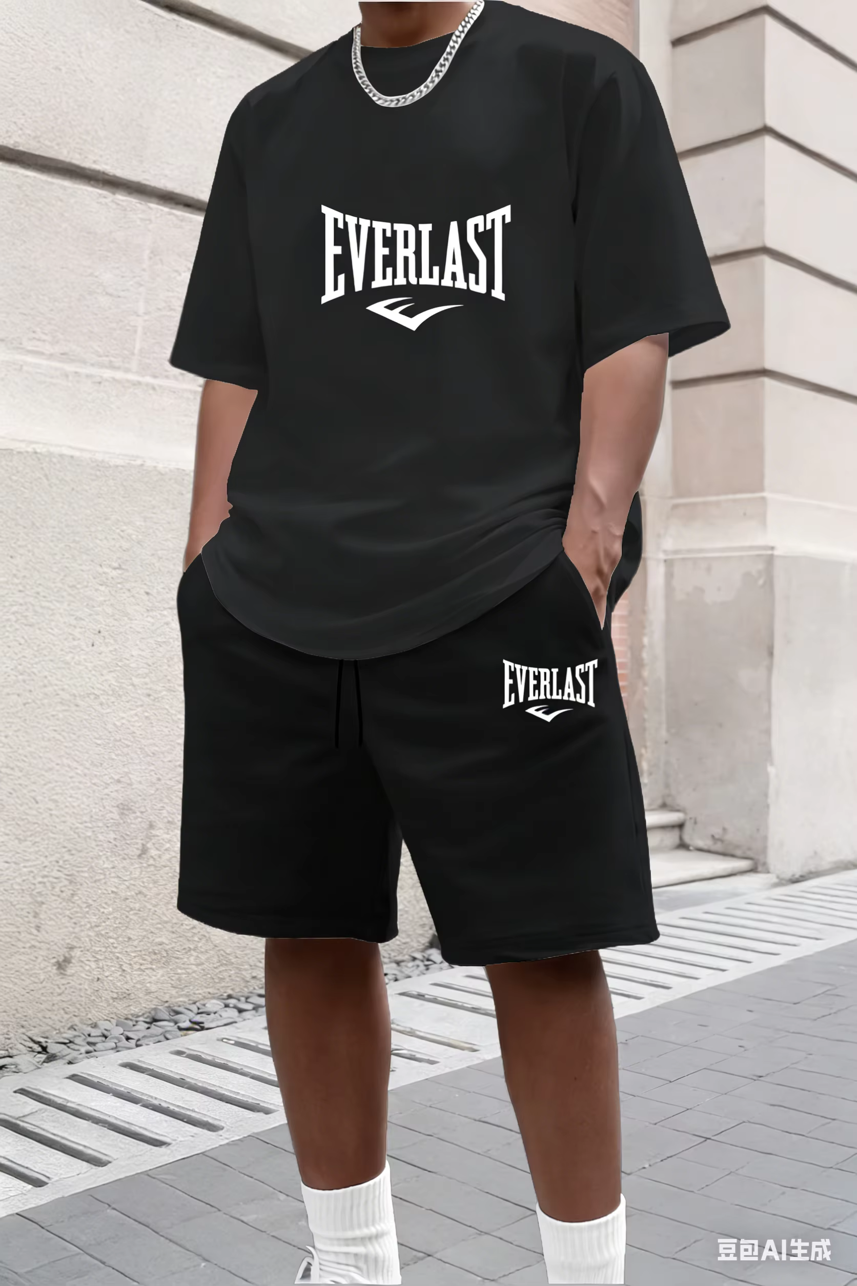 Ensemble t-shirt et short d'été pour homme