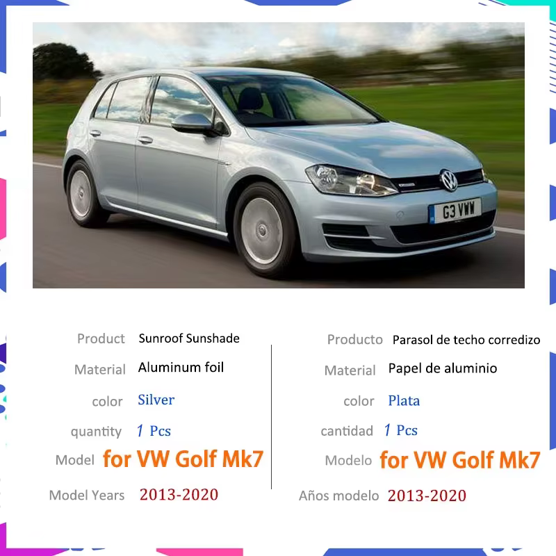 Pare-soleil de toit ouvrant pour Volkswagen Golf, Mk7, VW 7 VII, 2013 ~ 2020, 2019, 2018, 2017, 2016, 2015, protection solaire de toit, isolation thermique, accessoires