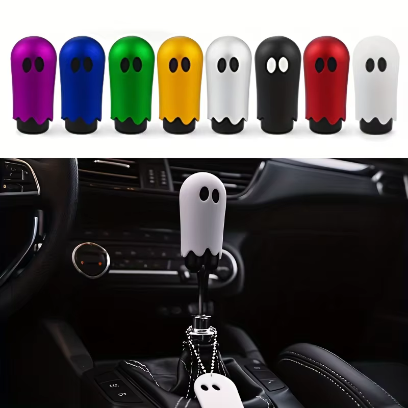Tête de changement de vitesse de voiture Tête de changement de vitesse fantôme sur le thème d'Halloween pour la modification de la voiture. Poignée de changement de vitesse de course personnalisée et