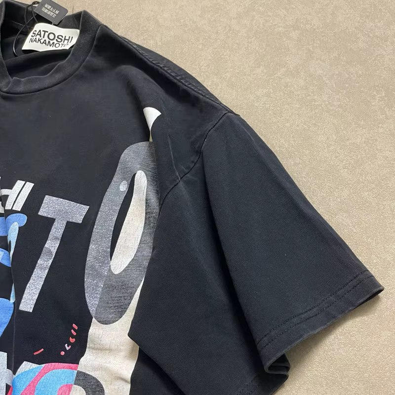 T-shirt d'été de haute qualité Satoshi Nakamoto