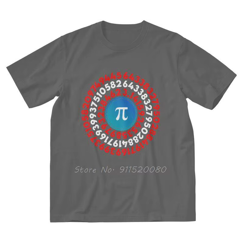 T-shirt en coton Pi Day pour hommes
