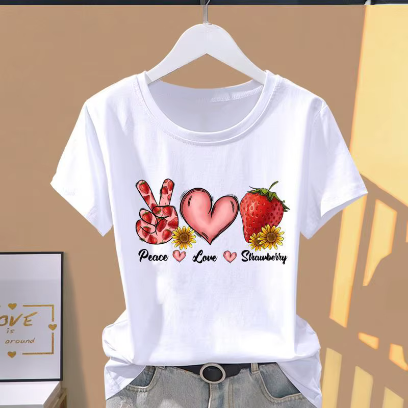 Nouveau T-shirt décontracté à manches courtes pour femme