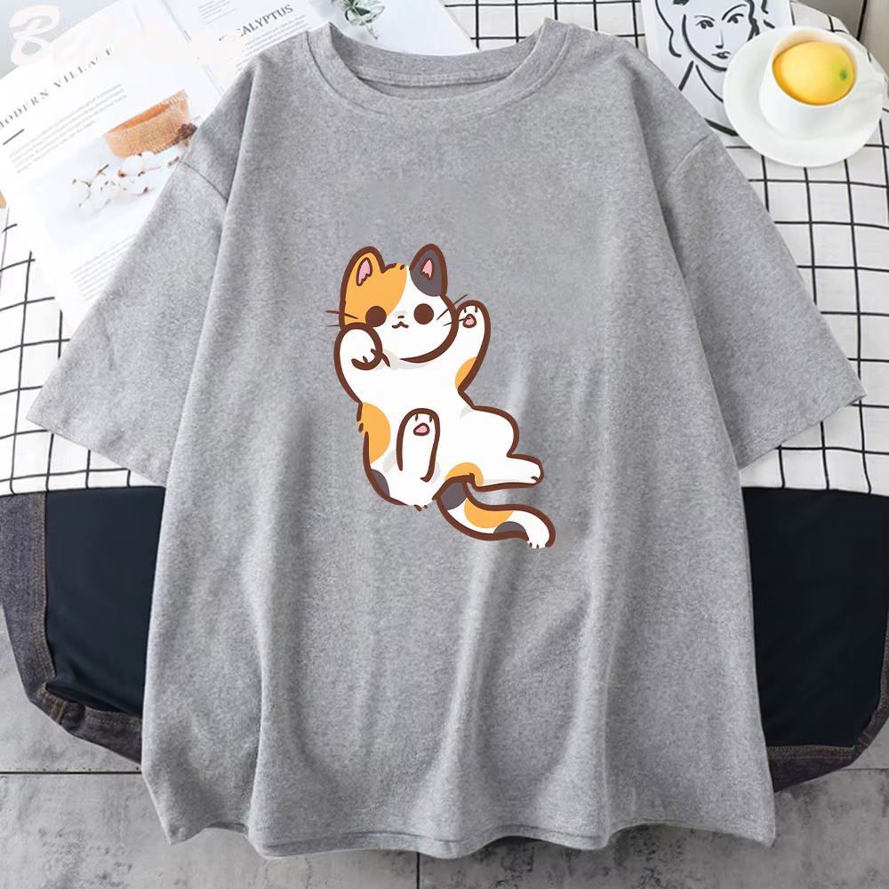 T-shirt graphique Calico Cat pour femme