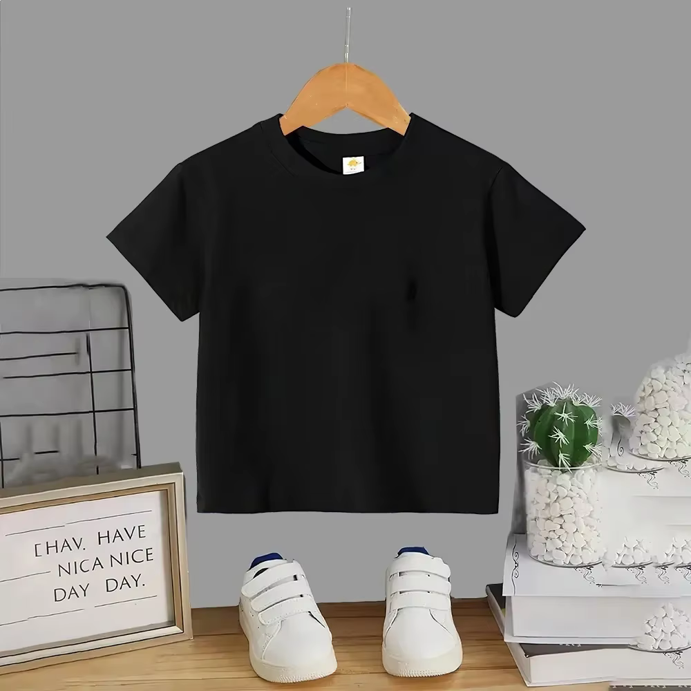 T-shirt pour enfants, haut d'été en coton