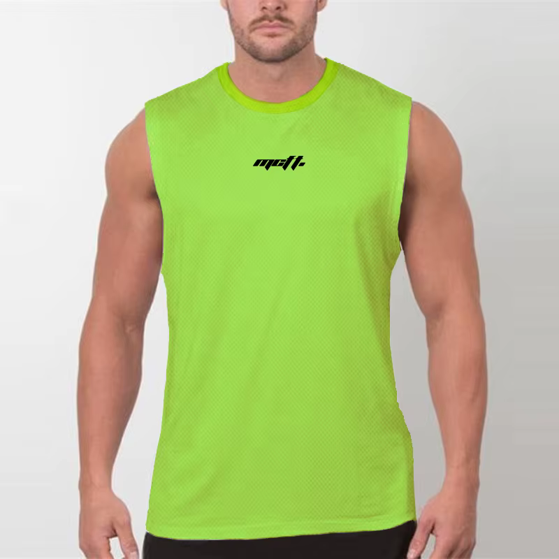 Débardeurs de fitness pour hommes – Marque de mode européenne et américaine – T-shirt de sport sans manches à col rond