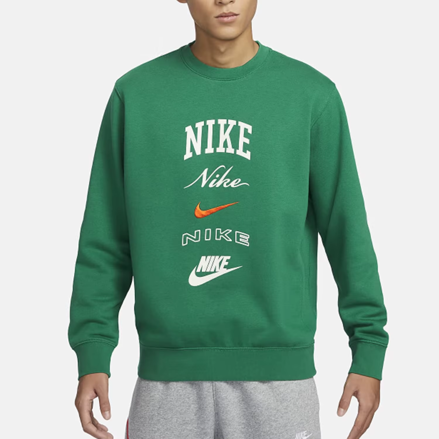 Nike hommes nouveau col rond coupe ample décontracté à manches longues sweat FN2611-365