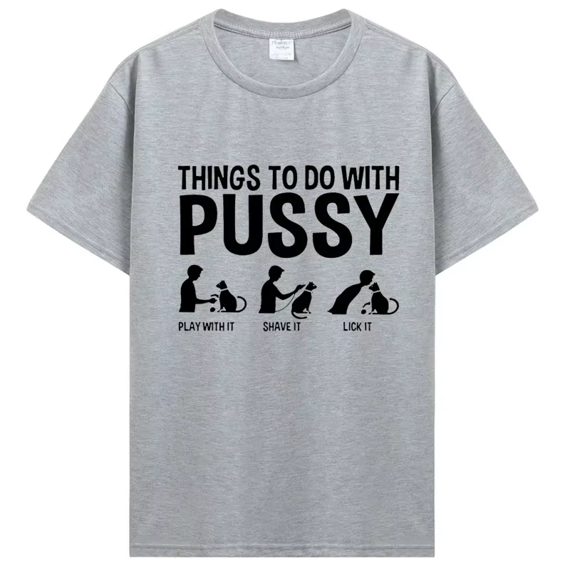 T-shirt drôle unisexe sur le thème du chat! Imprime félines adorables et ludiques qui volent le spectacle - parfaites pour les familles de animaux de compagnie