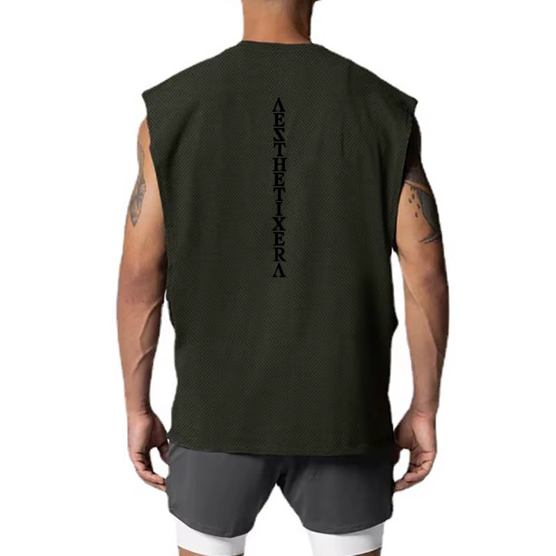 Vêtements de musculation en maille à séchage rapide pour hommes