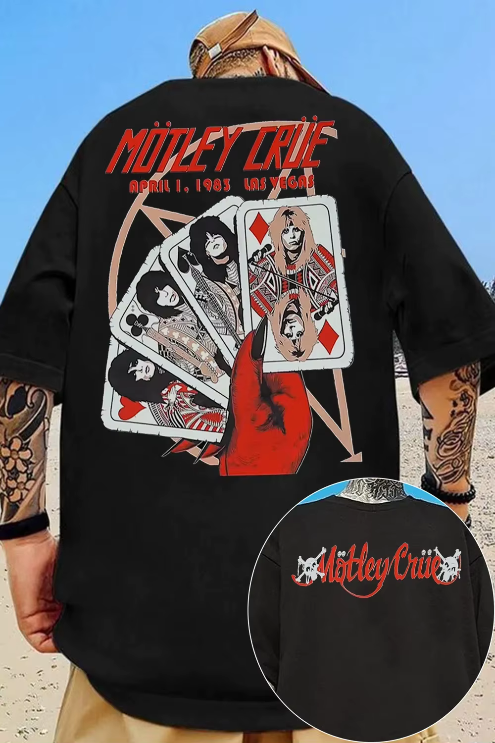 Nouveau T-shirt graphique Motley Crue 2026 pour hommes et femmes