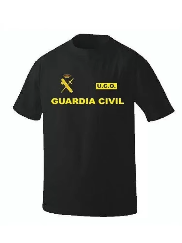 T-shirt UCO de la Garde Civile d'Espagne Unidad Central Operativa. T-shirts décontractés à manches courtes 100% coton