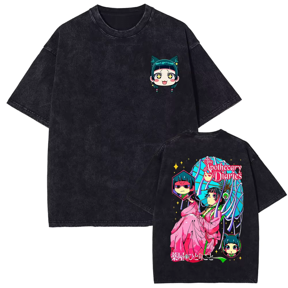 Mao Mao's Apothecary Diaries Anime lavé T-shirts remèdes médecine dessin