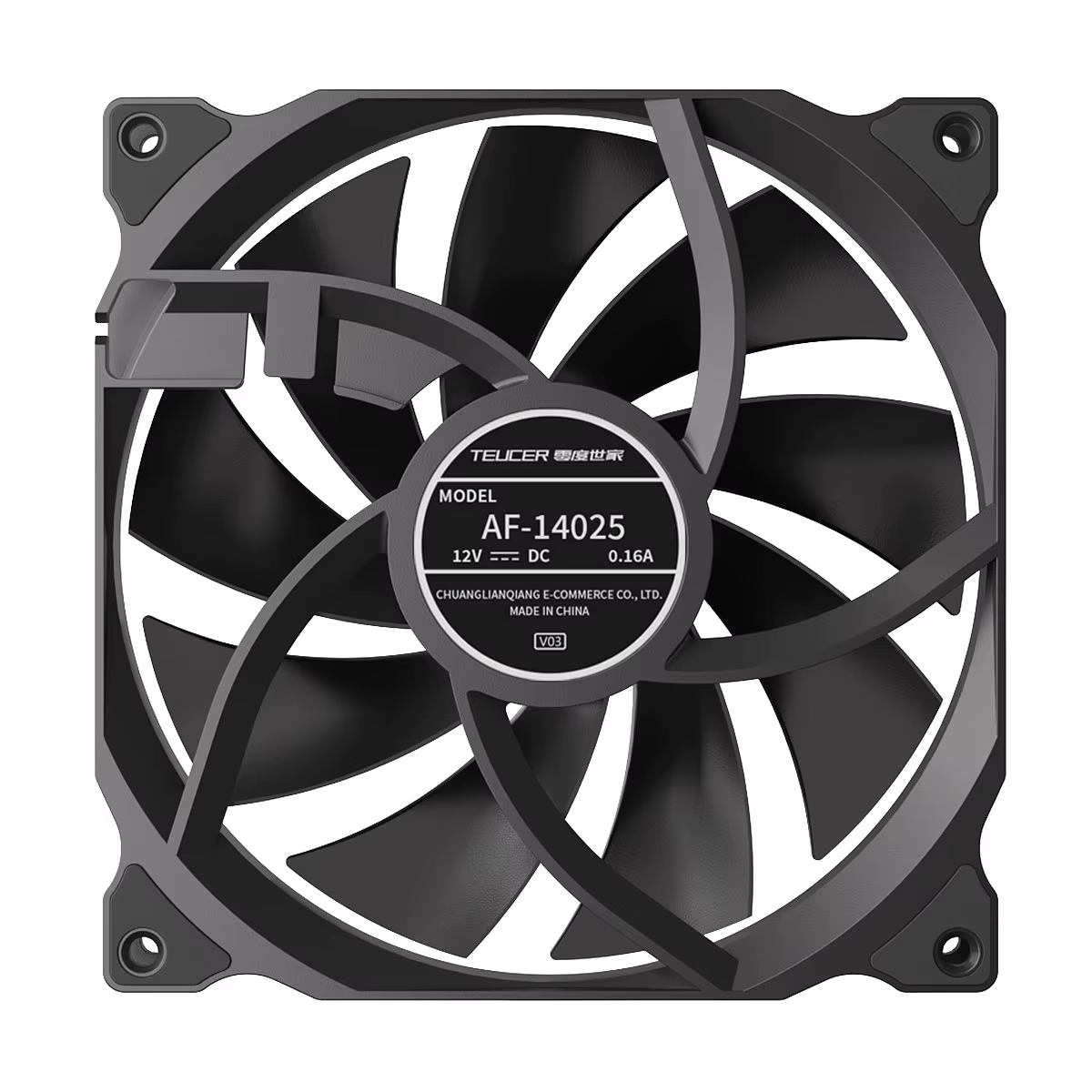TEUCER 140mm 600-1500 tr/min ventilateur de boîtier haute Performance 4Pin PWM contrôle Intelligent de la température