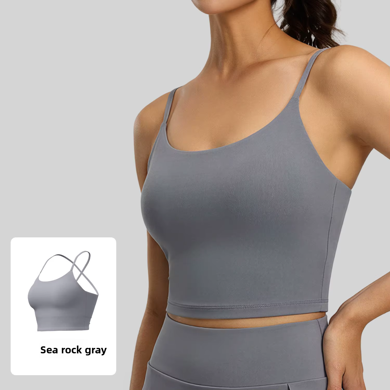 Nouveau débardeur de sport pour femme avec bonnets intégrés