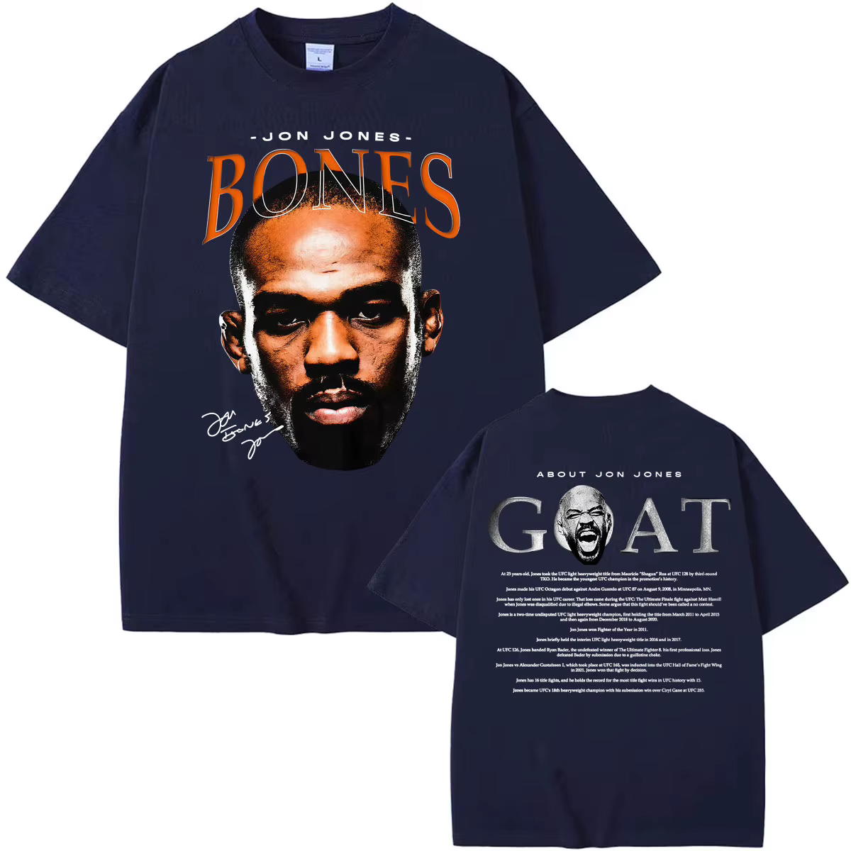 T-shirt vintage Jon Jones Bones pour hommes et femmes