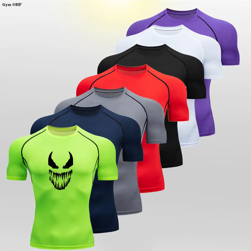 T-shirt de compression de course pour homme