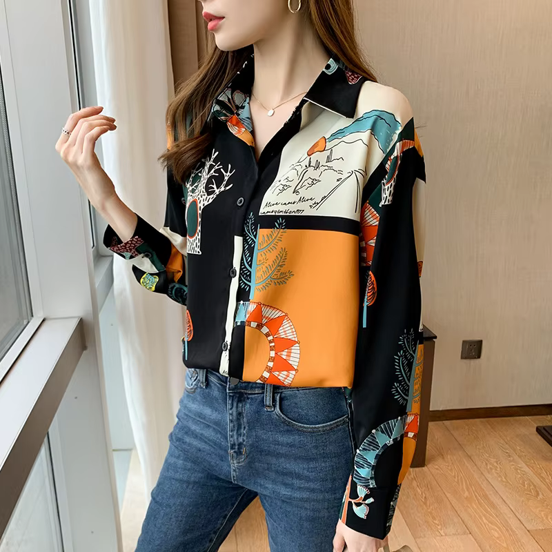 Chemise imprimée pour femmes