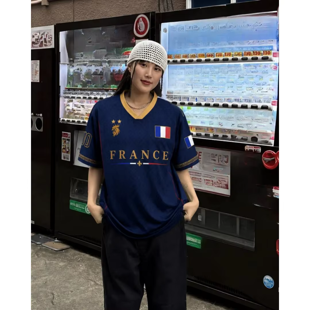 Maillot de Foot France 2026 – Maillot de Supporter Équipe Nationale Française – T-shirt Sportif d'Été pour Homme, Vêtements Enfant, Tee-shirt Y2K Femme 