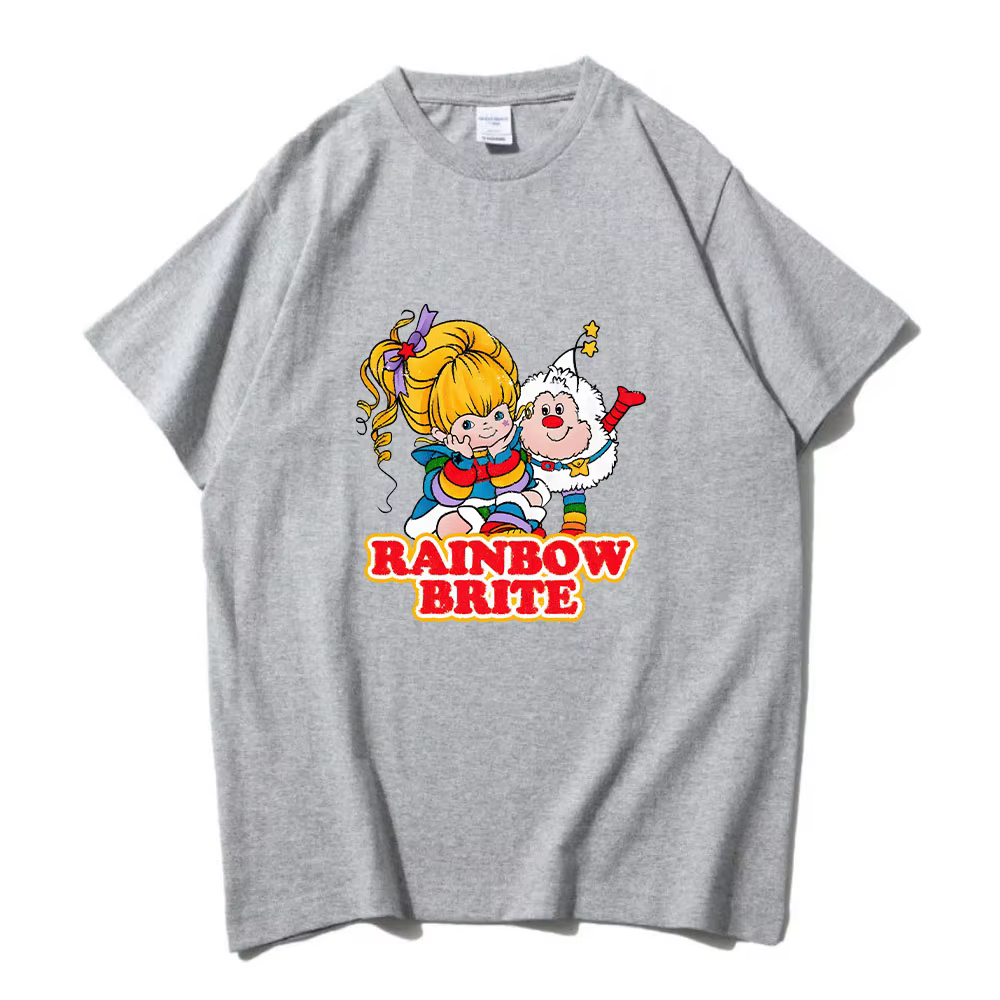 T-shirt à col rond en pur coton pour femme