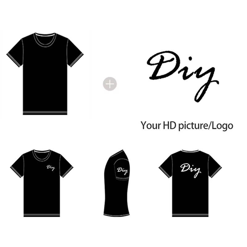 T-shirt en coton personnalisé avec logo