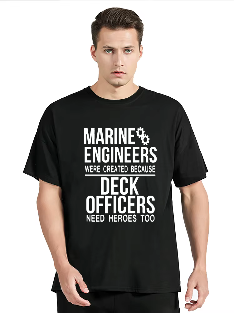 Drôle ingénieur marin t-shirts graphique coton Streetwear Harajuku génial blague T-shirt hommes vêtements surdimensionné