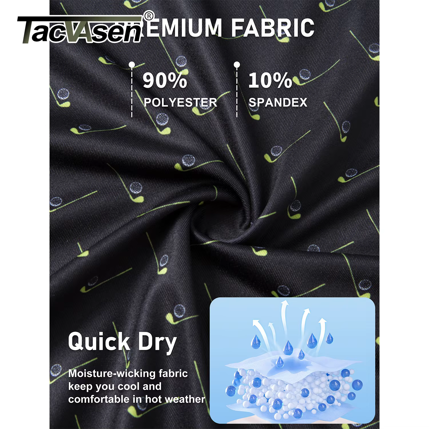Chemises polo pour hommes TACVASEN