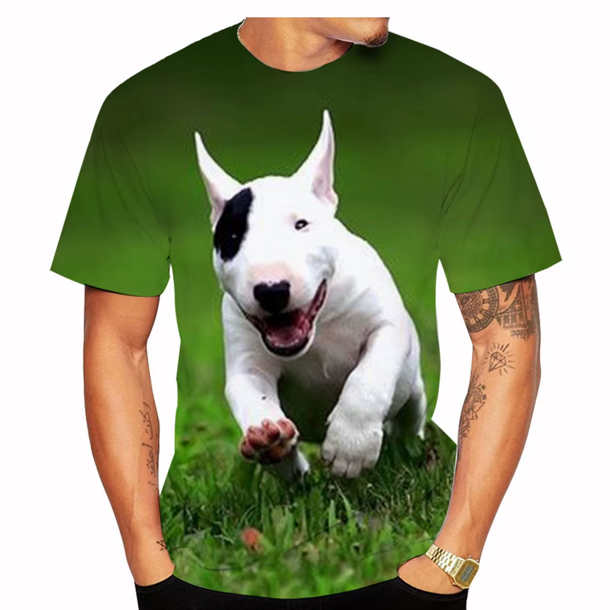 Drôle Bull Terrier T-Shirts chien de compagnie impression 3D Streetwear hommes femmes mode surdimensionné à manches