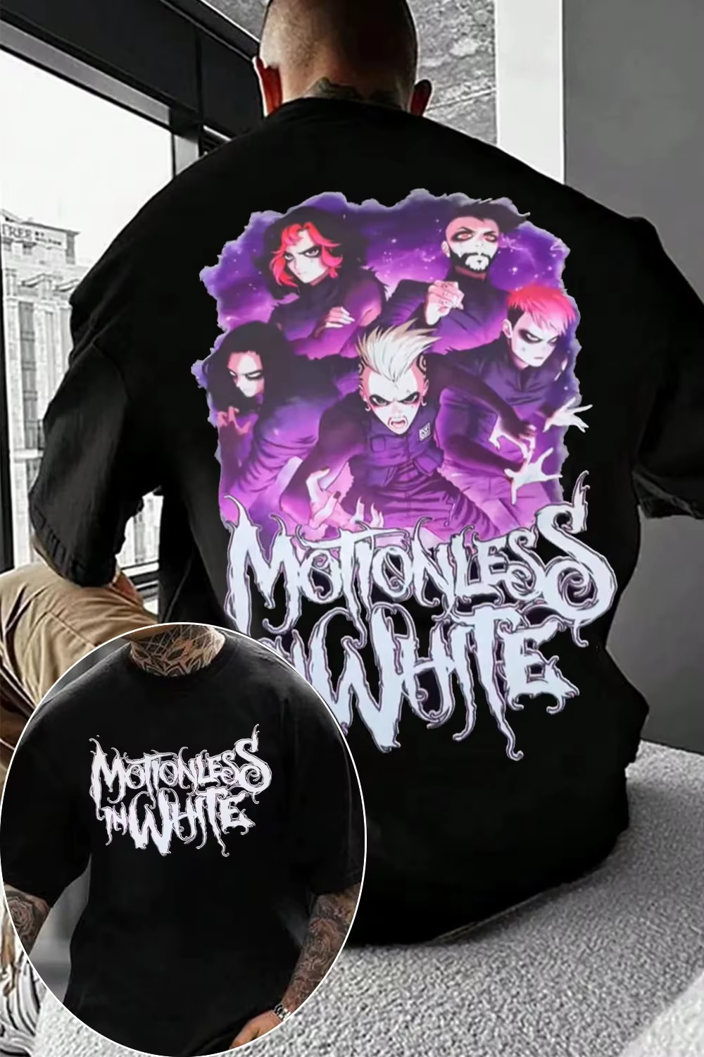 Nouveau T-shirt graphique Motionless in White 2026 pour homme et femme