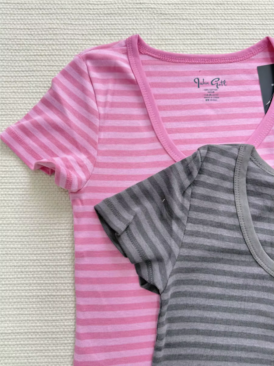 T-shirts à manches courtes col rond pour femmes