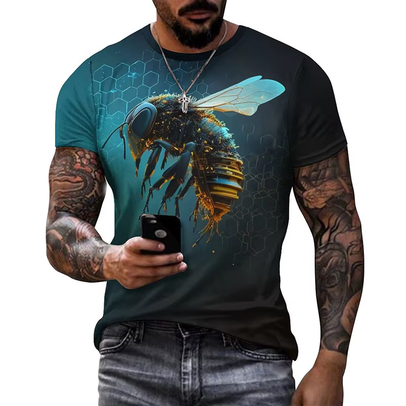 T-shirt graphique équation en accent d'abeille pour hommes et femmes
