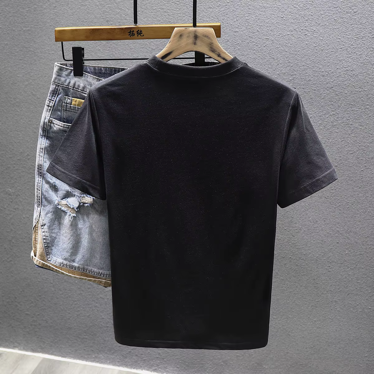 T-shirt manches courtes brodé de Style chinois pour hommes